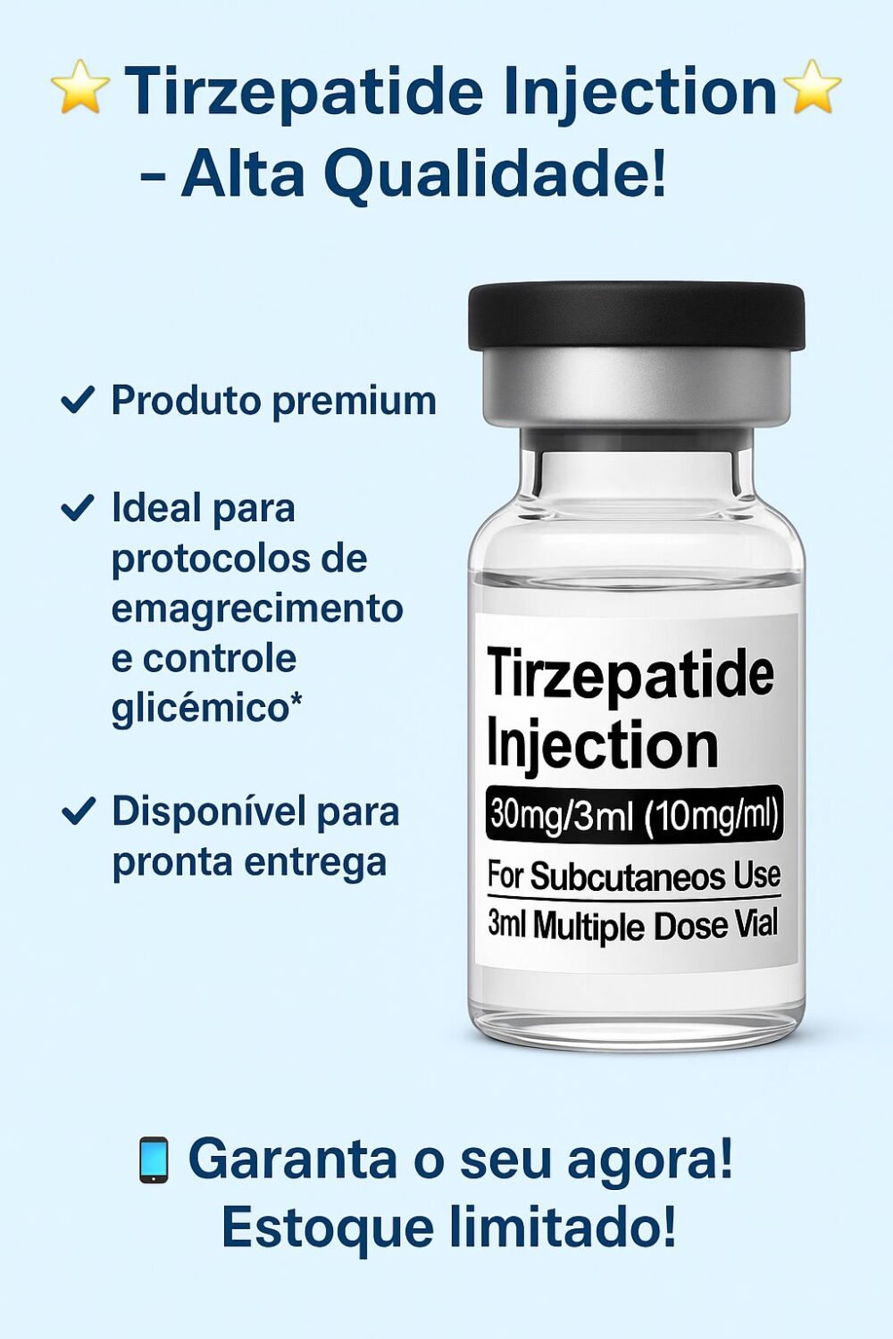 TIZEPATIDA 30MG 3ML - 10MG/ML IMPORTADA VIAL